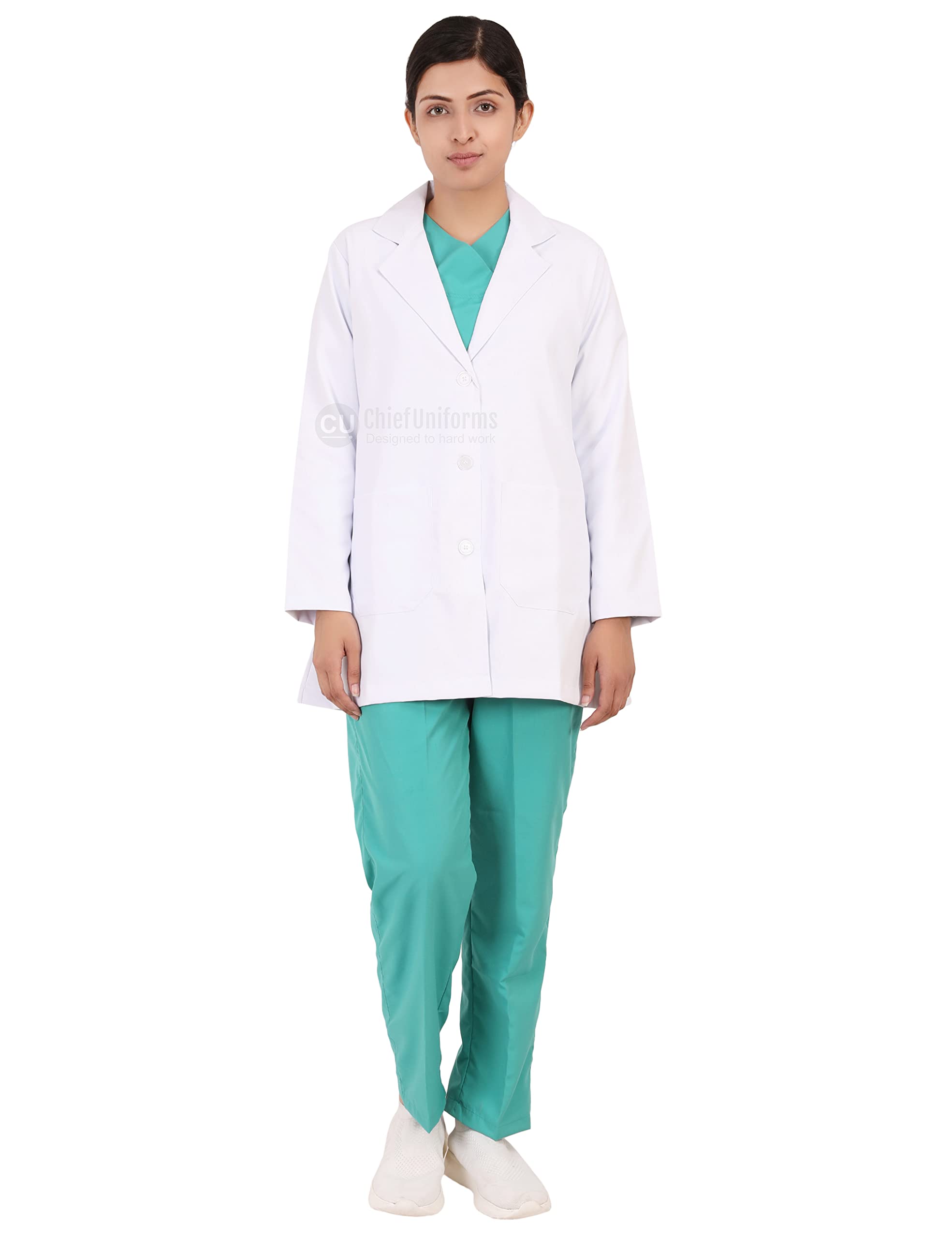 Doctor's Apron Lab Coat Full Sleeves for Women/Female