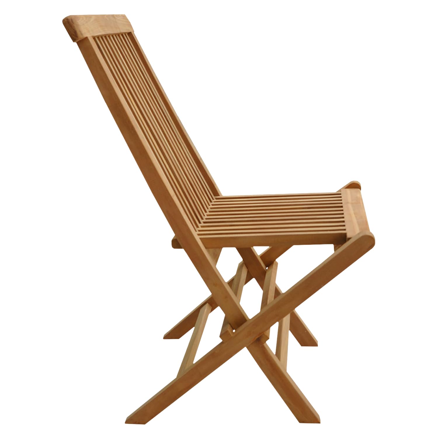Happy Garden Lot de 4 chaises de Jardin Pliantes en Teck Lombok