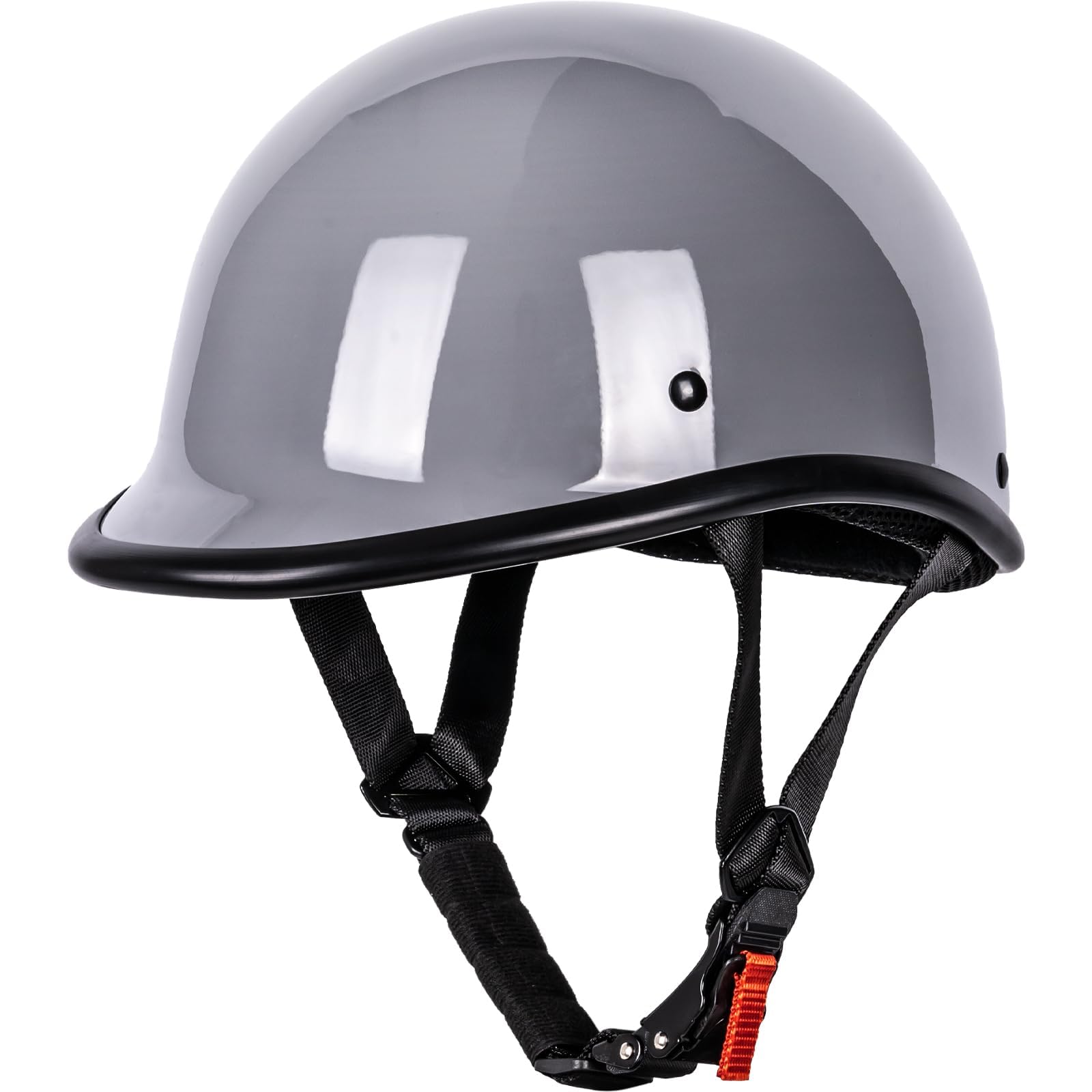 Motorcycle Helmet Half Shell Hawk Style Helmets Compact Lightweight Open Face for Motorcycle Street Bike Cruiser Moped - DOT Approved (Gray,L)