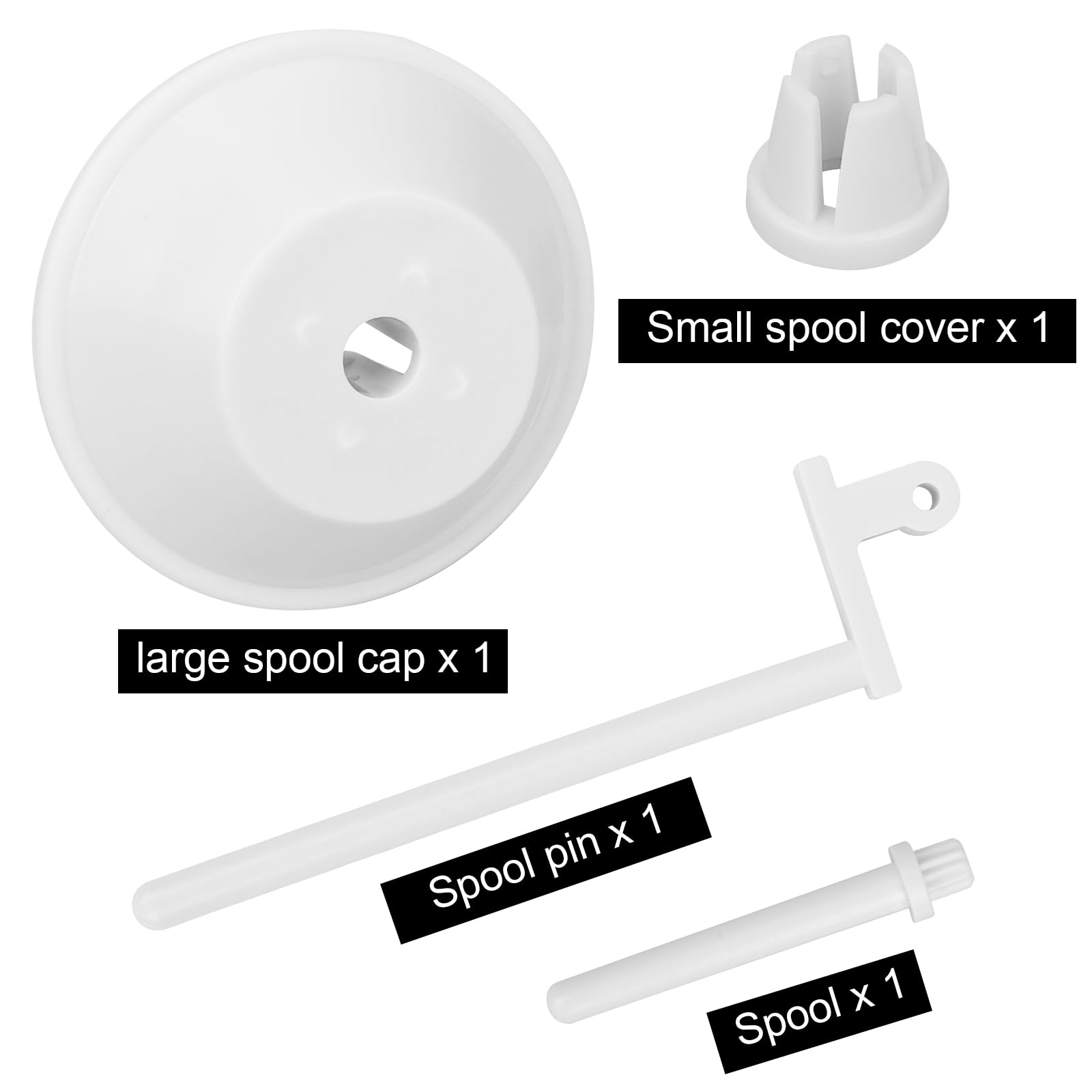 4x Spulenkappen Für Singer Nähmaschinen - Weiße Spulenkappen 4,4cm Durchmesser