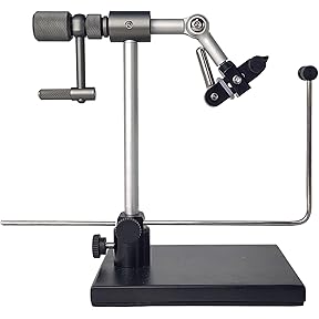 EUPHENG New Upgrade N075 Madison True Rotary Vise with Two Ball Bearings Inside More Smooth Fly Tying Vise with 360 Degree Rotation Easy Adjustment of Rotation Resistance 26 to 4/0 Hook Sizes