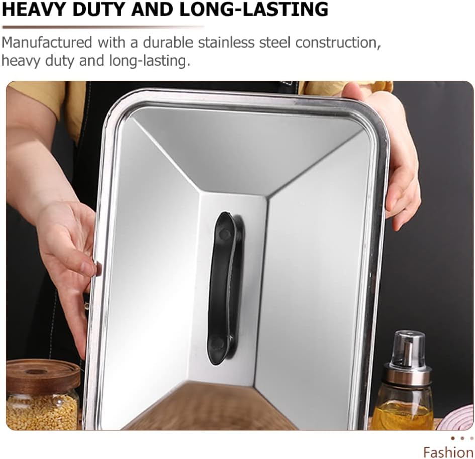 Angoily Silicone Pot Lids 2pcs Universal Lid for Pots Pans and Skillets Stainless Steel Lid Cover for Cast Iron Skillets Frying Pans Woks Cookware Replacement Lids Universal Pot Lid