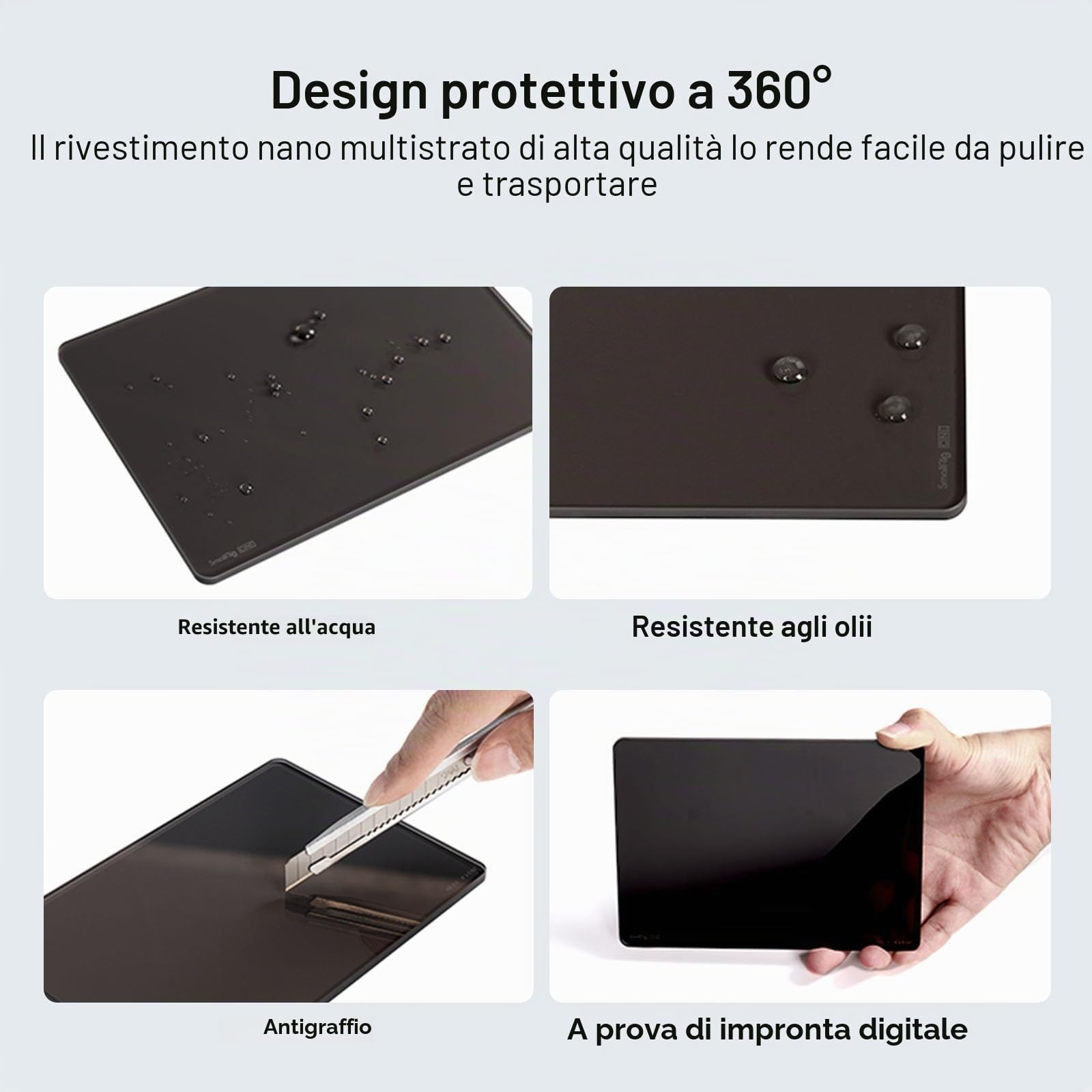SMALLRIG Filtro 4 x 5,65" ND 1,8 (6 stop), Filtro Quadrato a Densità Neutra, Vetro Ottico B270 con Rivestimento Multistrato Spesso 4 mm, Trasmissione della Luce 1,56% per Riprese all'Aperto - 4227
