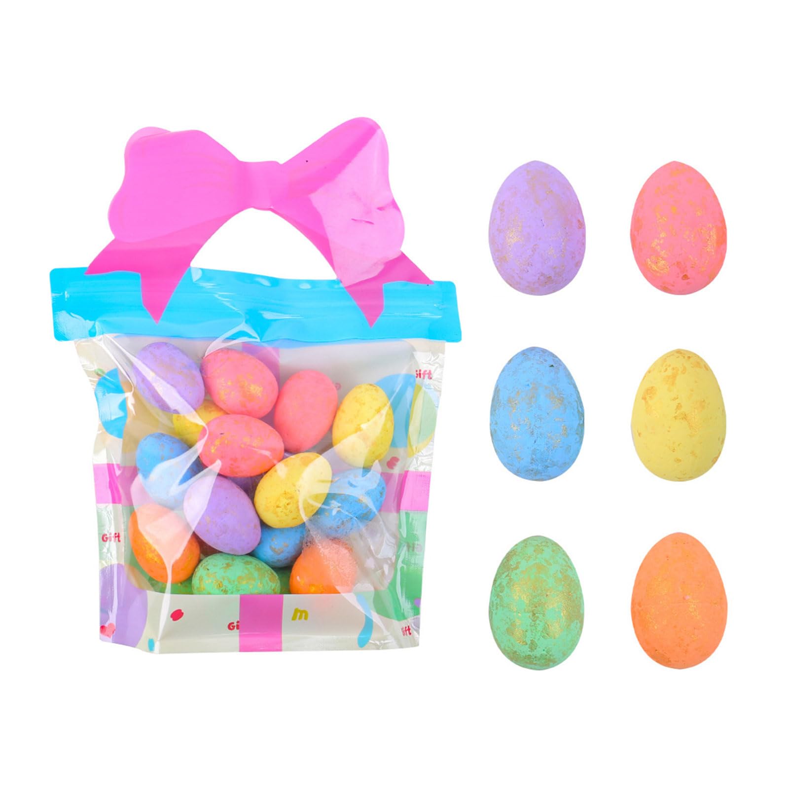 Tsophreniq Of 18 Speckled Eggs Ornament Small Colored Foam Eggs for Festival Party Decorations and Creative Crafting Project