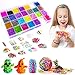 Produktbild GolWof Loom Bänder Set 10000 DIY Gummibänder Loom Bands Kit Loombänder für Armbänder 28 Farben mit Webrahmen 400 S-Clip 200 Perlen 40 Anhänger 10 Bogen-Knoten 6 Häkelnadeln 5 Quasten usw für Geschenk