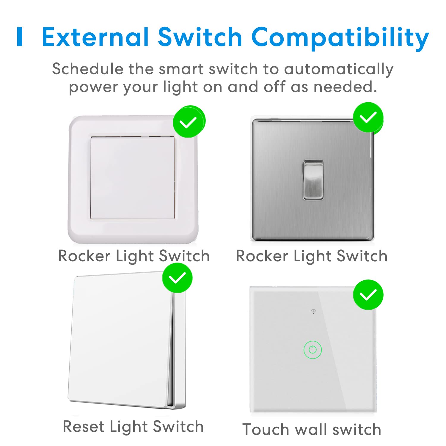 Interruttore Wifi Da Parete 86X86 Pannello Touch 2 Tasti Colore Bianco WiFi RF 433 Compatibile - Foto 3