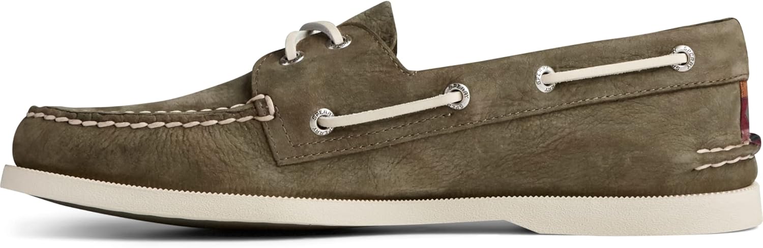 Sperry Top-Sider Authentic Original Leather Boat Shoe Men's 8.5 Olive Surf