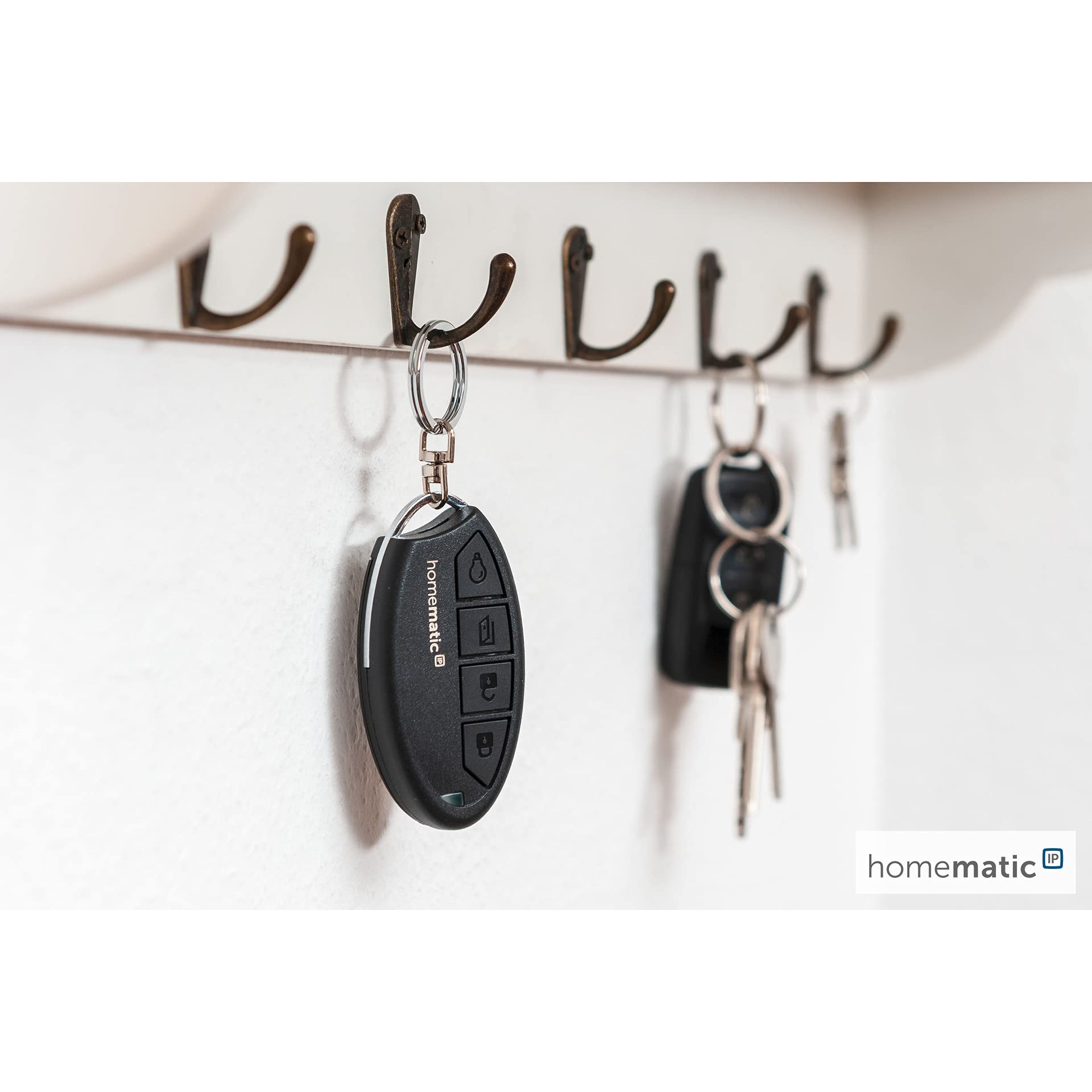 Homematic IP Smart Home telecomando portachiavi – accesso, telecomando radio, accessorio per la vostra serratura Homematic IP con funzione app, aprire, chiude e blocca Smart Lock, 142561A0