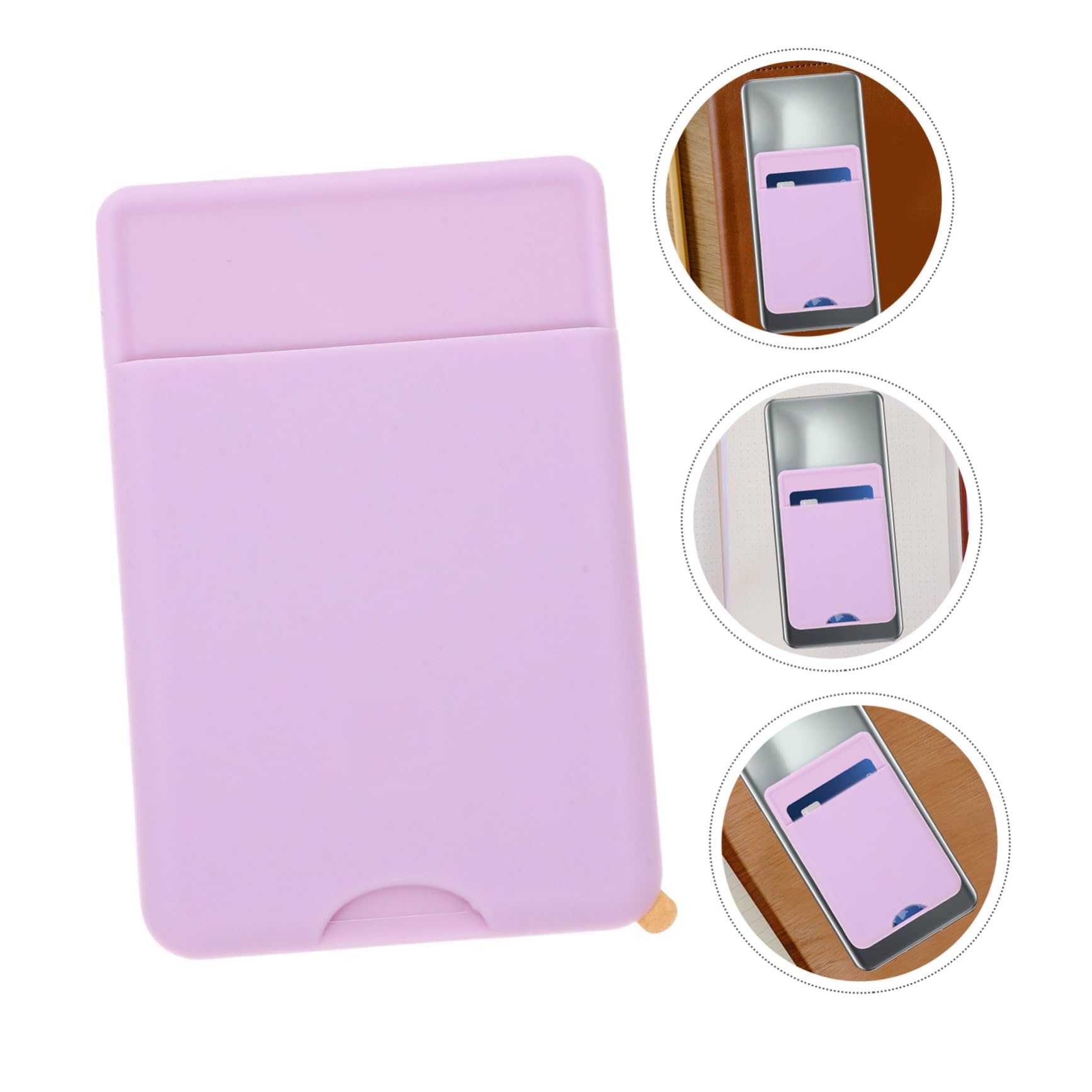 Artibetter 10pezzi Portafoglio Per Smartphone Adesivo Porta Carte Retro Per Cellulare Silicone Morbido Design Antiscivolo e