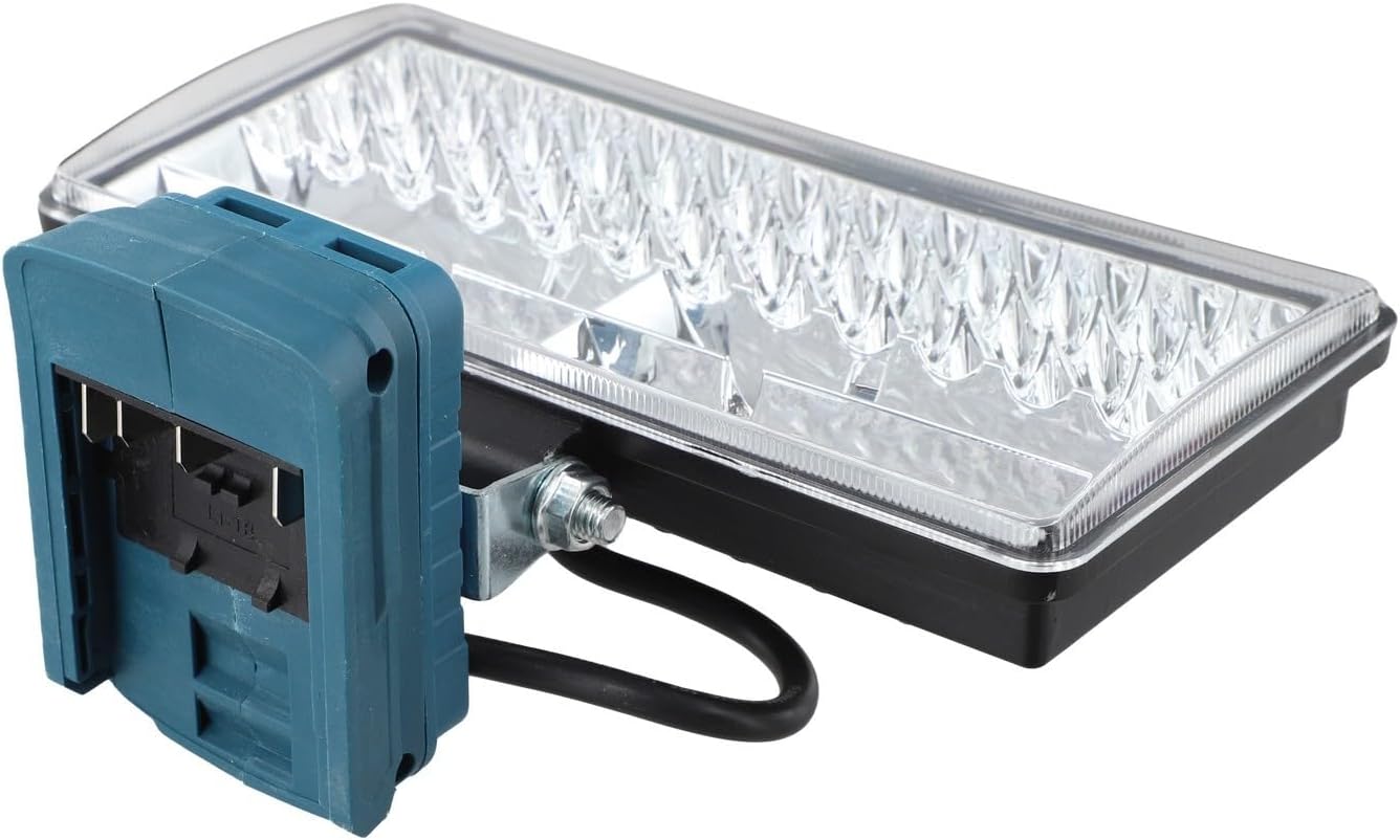 8-Inch LED Work Light with High/Low Beam Switch, Wireless Li-ion Batteries, 84-LED Portable Task Lamp Workshop, Field & Outdoor Use(A)