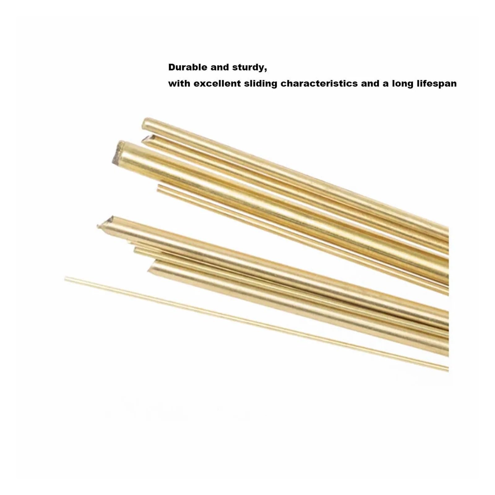 Messingstäbe H62 Messing Feinkupferstab/Massiver Rundstab 1,2,5,8, 3, 4 mm(1pcs 10mmX500mm)
