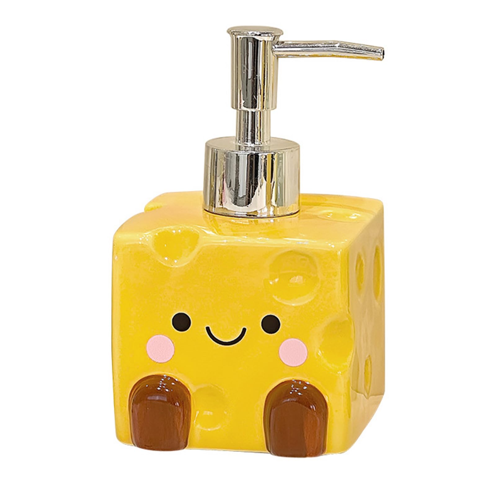 Cheesecake Shaped Empty Refillable Soap Dispenser for Bath Shampoo Lotion for Gift Giving Portable Liquid Soap