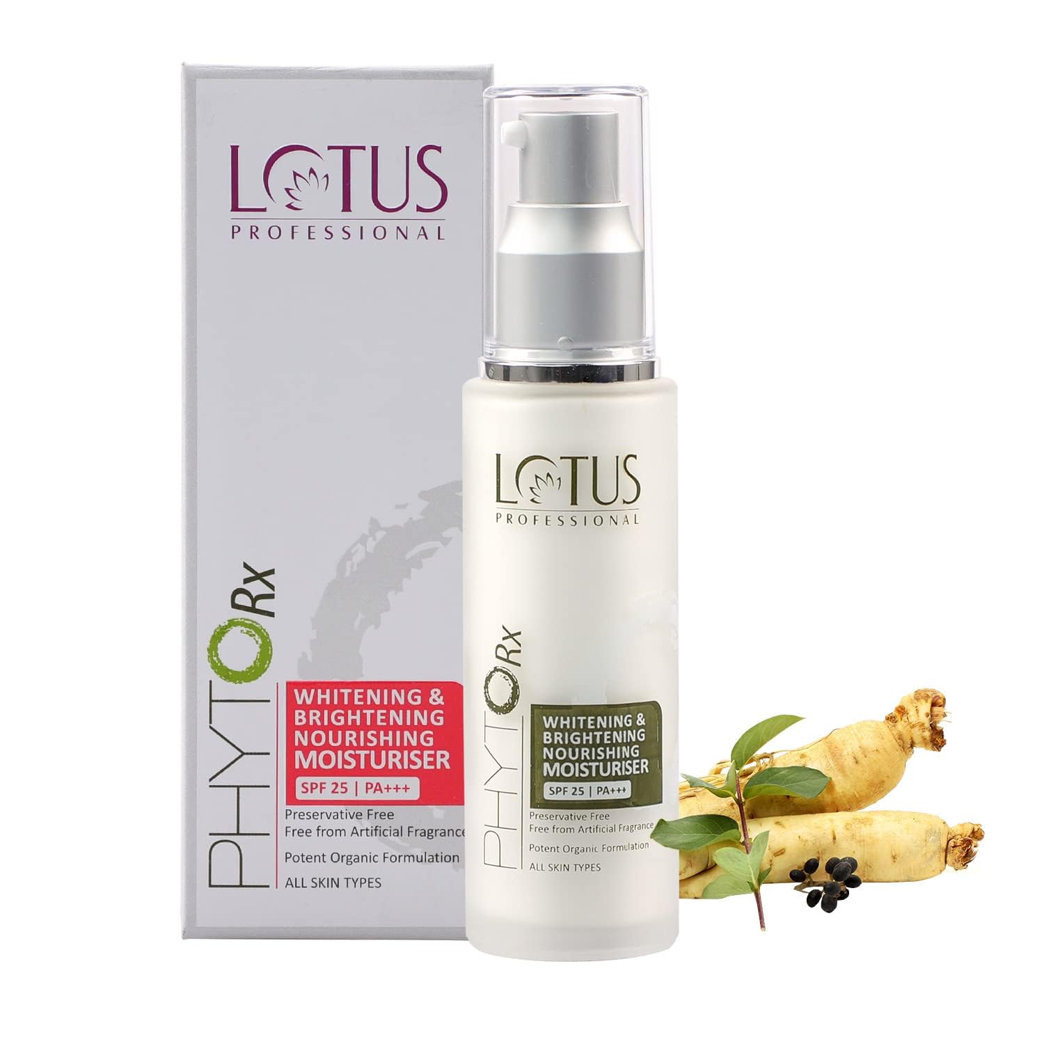 Lotus Professional PHYTORX WHITENING & BRIGHTENING NOURISHING MOISTURISER SPF 25 PA+++ | Brightens skin | Sun Protection | Cruelty Free | 50ml
