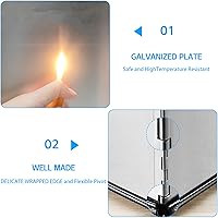 Vista 4 de Protector contra salpicaduras de 4 lados para freír estufa, pantallas de salpicaduras de acero inoxidable para malla fina contra salpicaduras