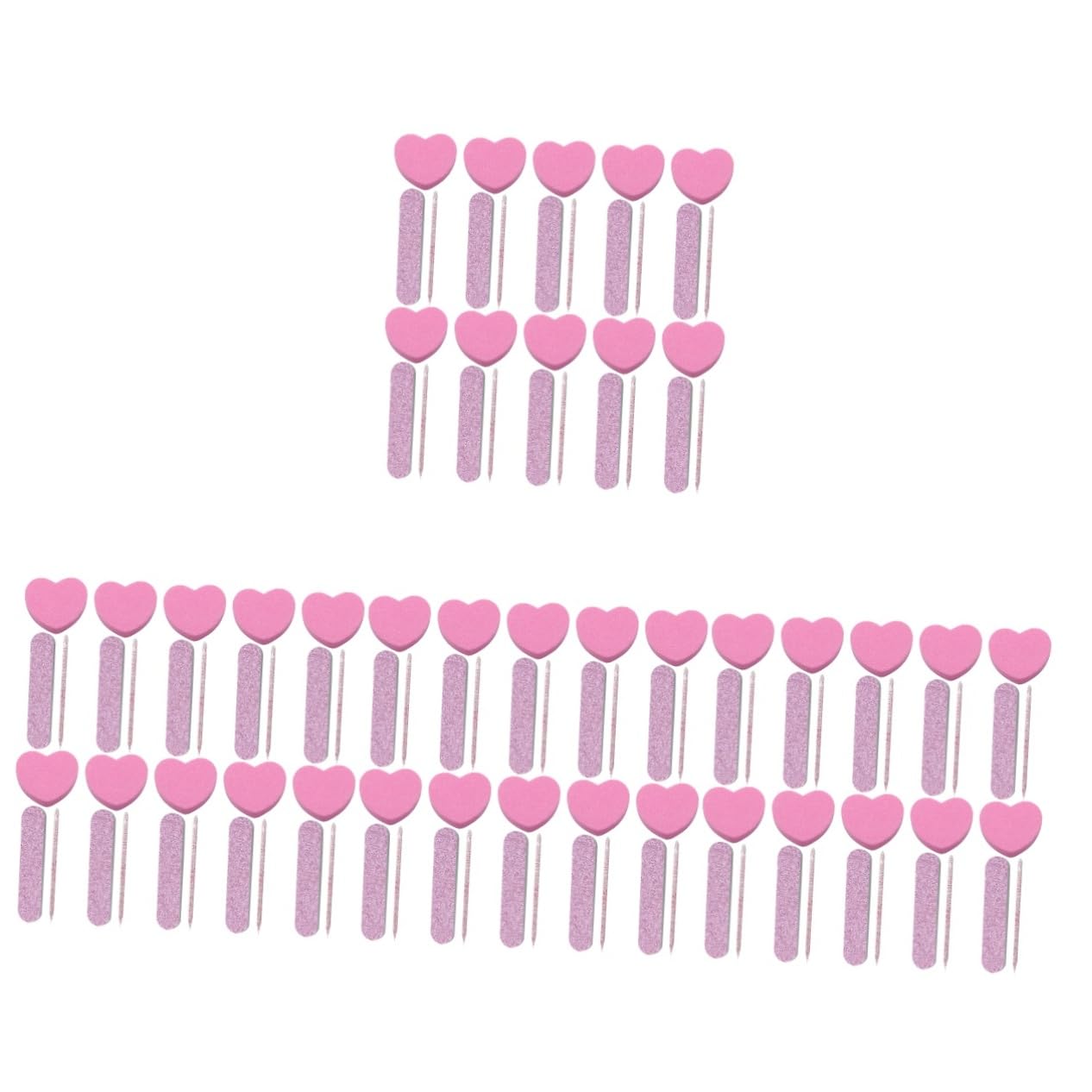 Healeved 80sets Strumenti Per Manicure e Pedicure Con Blocchi Buffer e Limette Per Unghie Kit Leggero e Compatto Per Professionisti e Uso Personale Include Limetta Forma Di Cuore Per