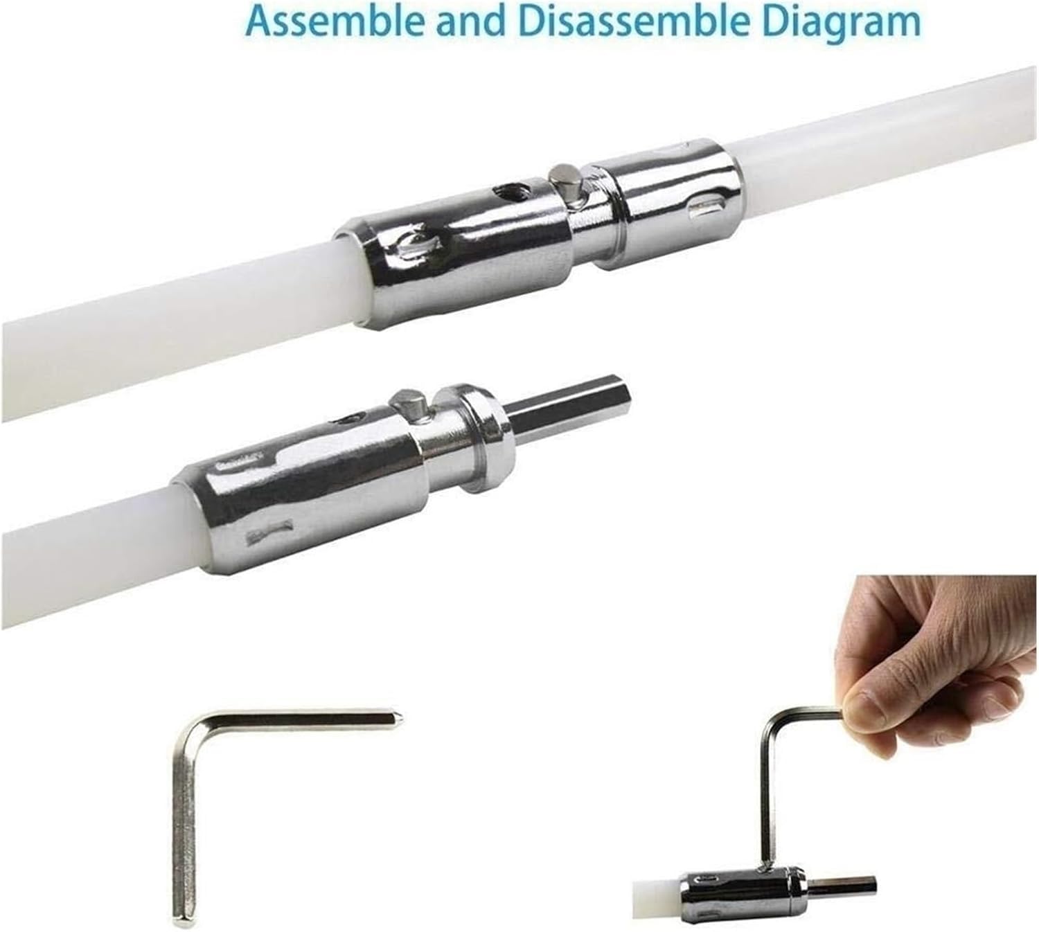 Juego De Cepillos For Limpieza Chimeneas, Deshollinadores Flexibles, Limpiador Fregaderos, Conductos Campana Extractora, Paredes Calderas(9 Rods,610mm)