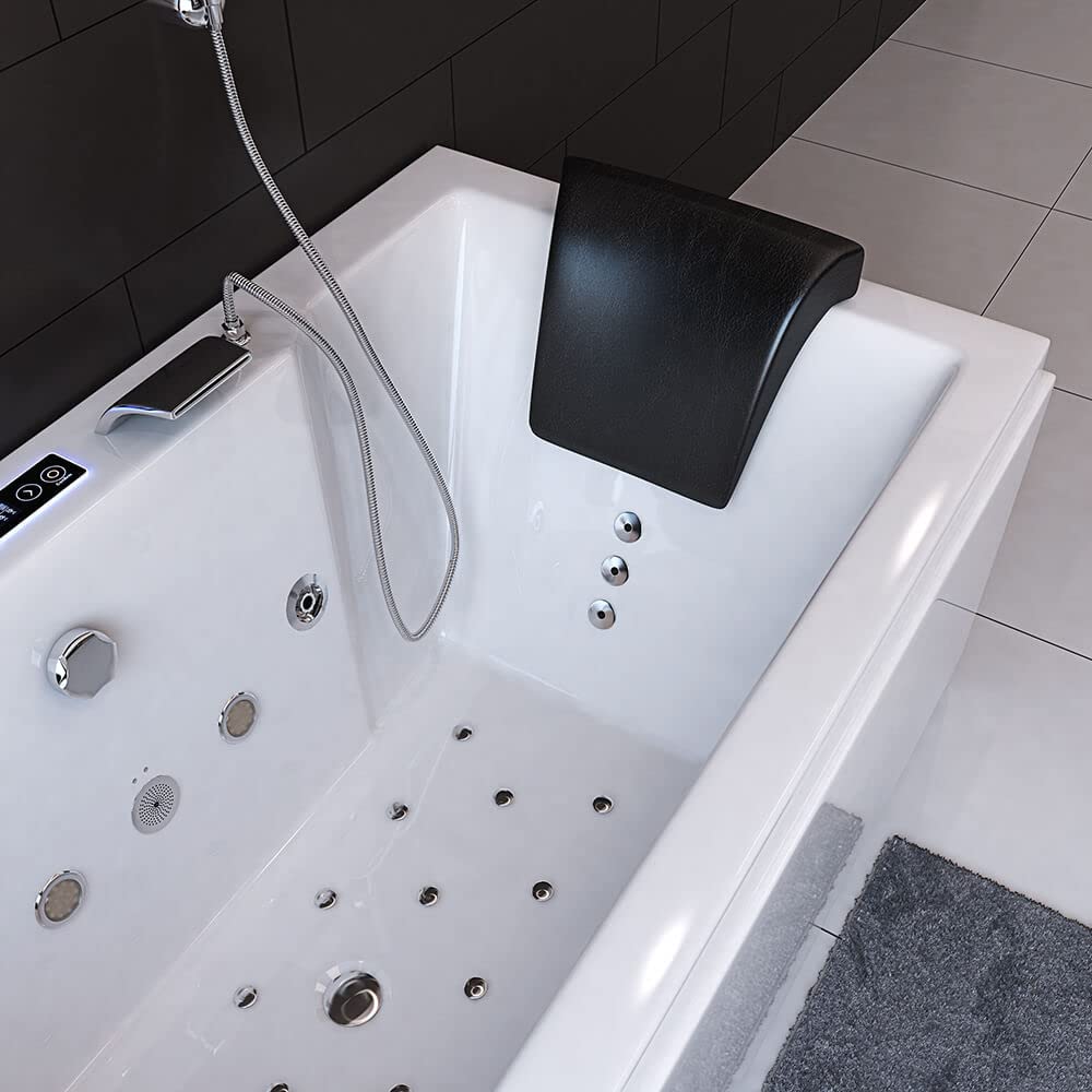 HOME DELUXE Spa d'intérieur 'Laguna M Pure' -Version: M Pure- Chauffage et Fonction Massage Inclus, Douchette à Main Incluse I Bain à remous intérieur, Spa Rigide, Baignoire avec Massage, Baignoire