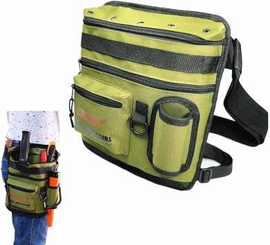 shrxy Metal Detecting Finds Bag Waist Digger Pouch Tools Bag for PinPointer Garrett Detector Xp ProPointer Accessories Grassgreen