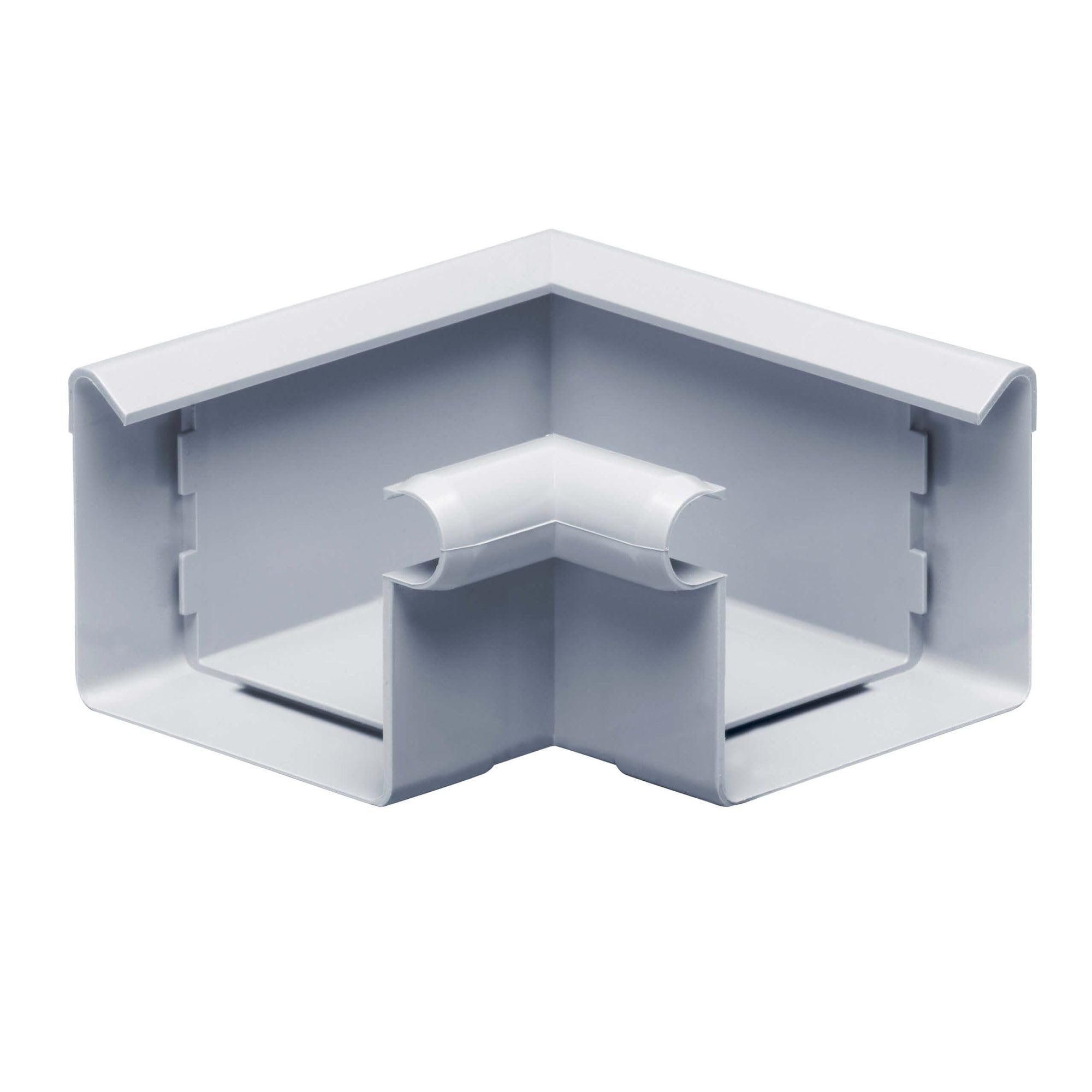 INEFA Gutter Angle 90 Degree Box-Shaped Internal Angle, PVC 68mm Grey Internal Bead, Connecting piece Gutter Accessories, Made in Germany