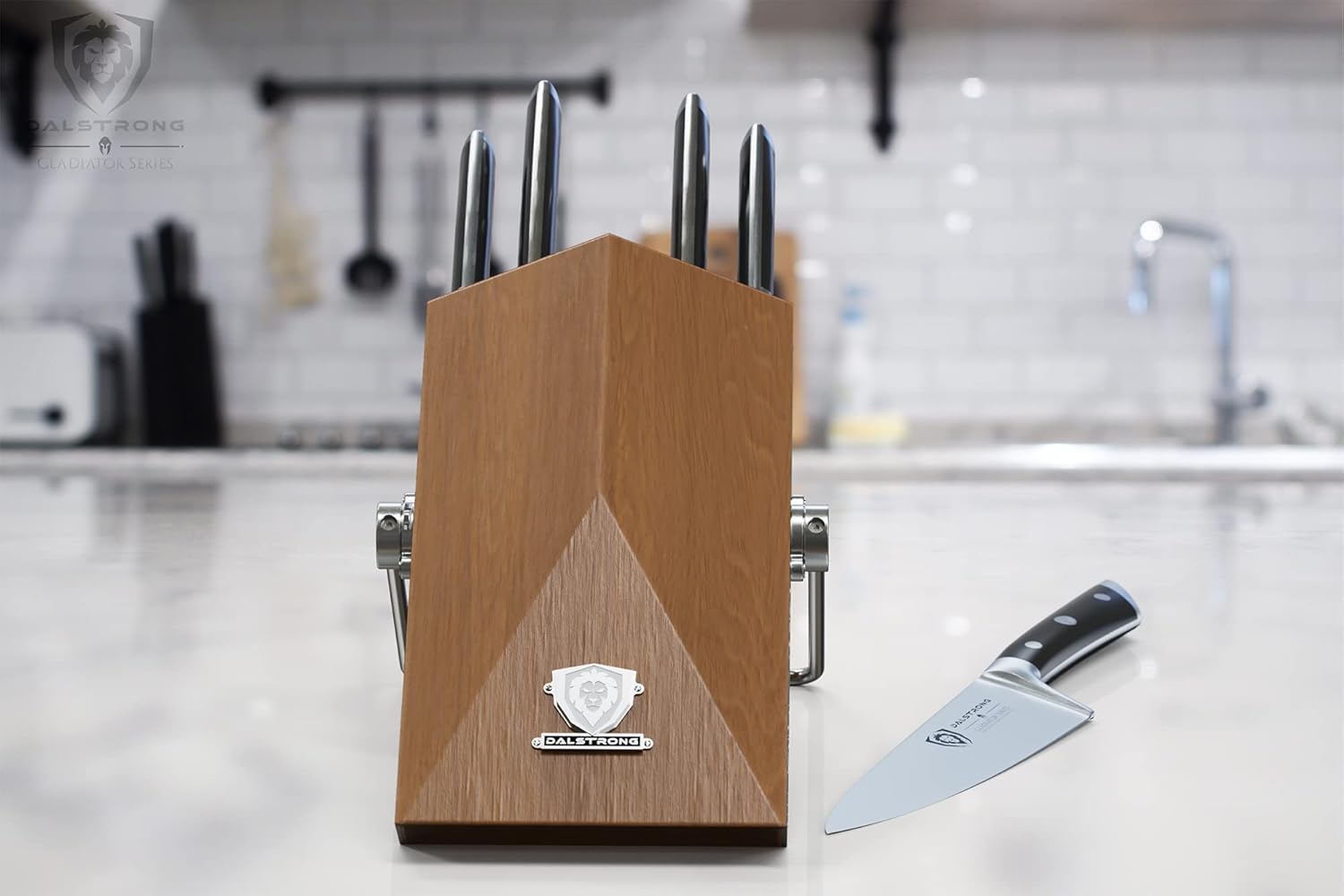 Up To 60% OFF DALSTRONG Knife Block Set - 5 Piece - Gladiator Series - with Modular, Multi-Level Block - German HC Stainless Steel - Premium ABS Polymer Handles - NSF Certified