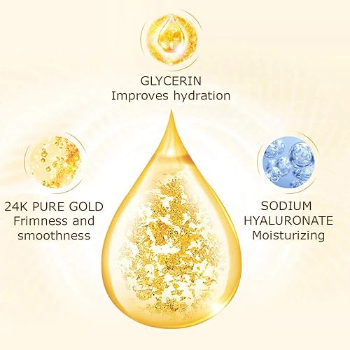 Miniatura 4 de VENZEN La glicerina líquida primaria lujosa de oro puro de 24 k mejora la hidratación 3.4 fl oz