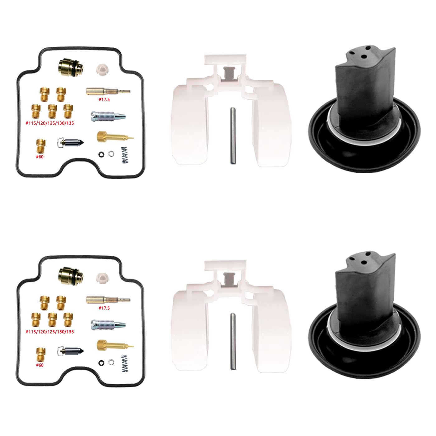 GS-E 500 GS500 GSE500 K/UK/HK/HUK/HL 2001-2011 Kit de reparación de carburador con flotador y diafragma (kit de reparación, flotador, diafragma)