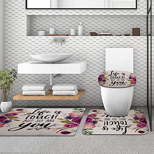 [Set completo di 3 pezzi] - Il set di tappetini per bagno comprende un tappeto da bagno, un tappeto a forma di U e un coperchio per il coperchio del WC. Assicurati di controllare le informazioni sul prodotto prima dell'acquisto. Ci impegniamo a fornire il miglior servizio per ogni cliente e a garantire la qualità dei nostri prodotti. In caso di problemi con il prodotto acquistato, non esitare a contattarci.