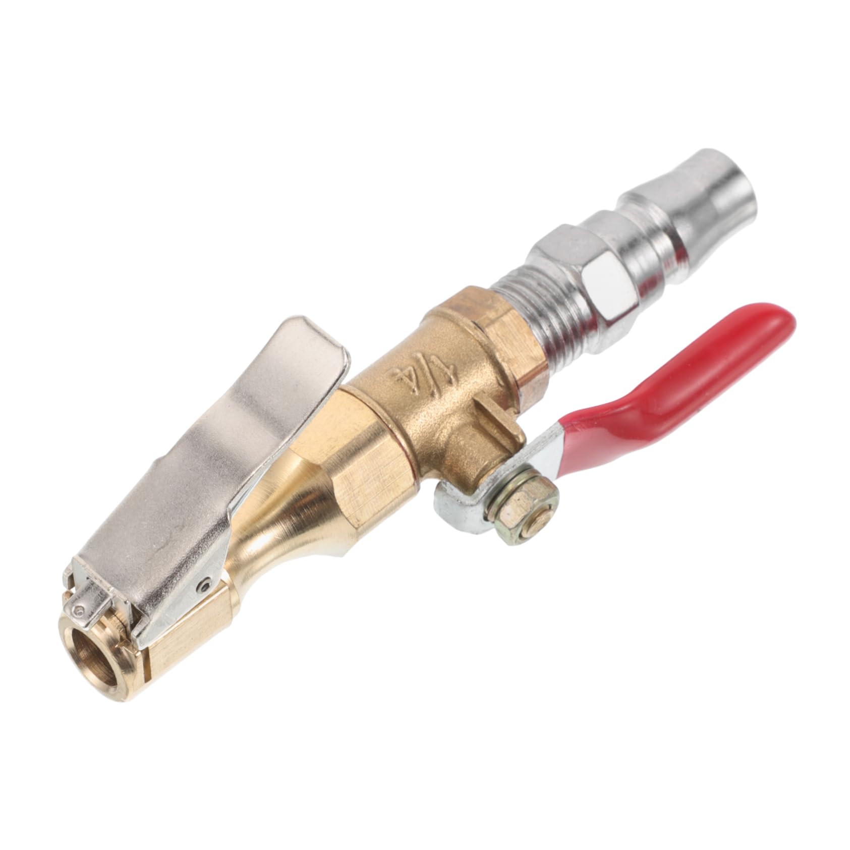 SEWOART Efficient Tire Maintenance Quick Inflation Switch Metal Air Chuck Clips on Tire Inflator Sturdy Construction Dust Removal Tool