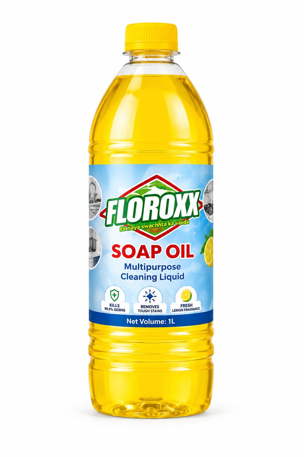 Soap Oil | Multi-Purpose Liquid Cleaner | Powerful Stain & Grease Remover with Natural Ingredients | Long-Lasting Freshness (1 Ltr)-picture-32