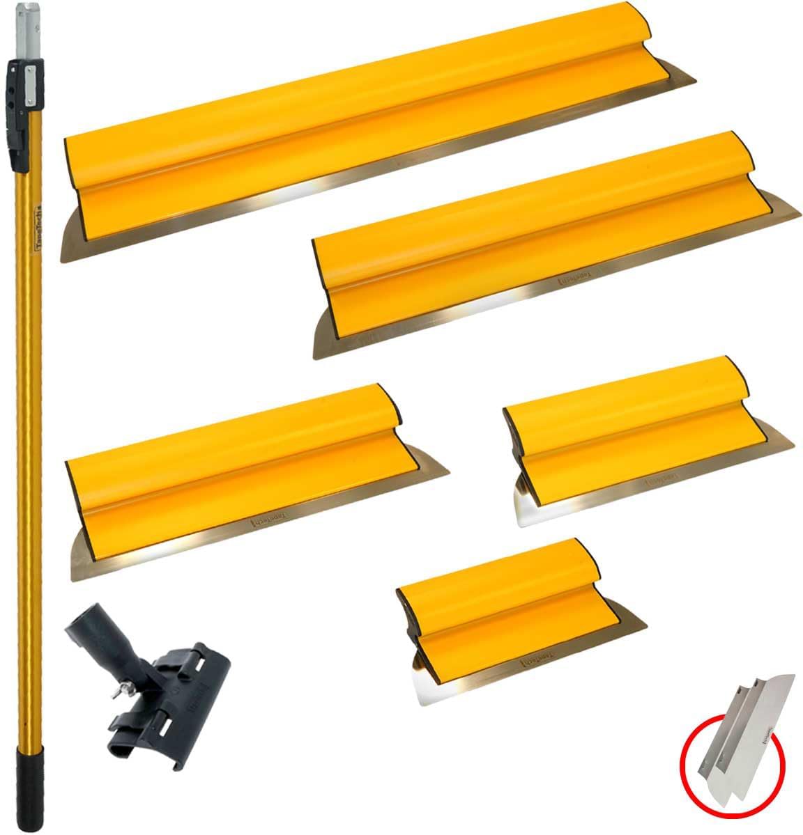TapeTech 12"/14"/18"/24"/32" Finishing Knife Set w/Handle