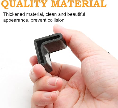 Miniatura 5 de Uenhoy 16 almohadillas angulares para muebles en forma de L, 1 x 1 pulgada, protectores de goma para patas de muebles, protectores antideslizantes