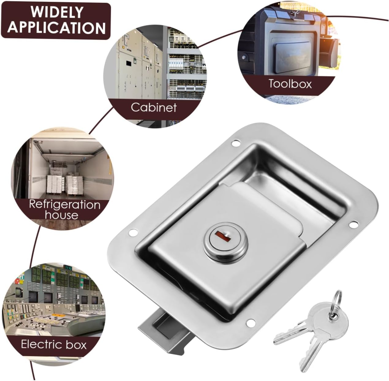VICASKY Rv Locks for Storage Door Stainless Steel Lock Latch Paddle Handle to Operate