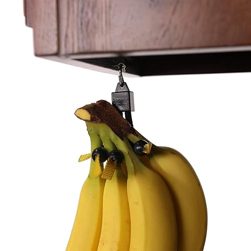 Original Hanger-Under Cabinet Banana Hook & Holder-Made in USA-Black-Screw Anchor
