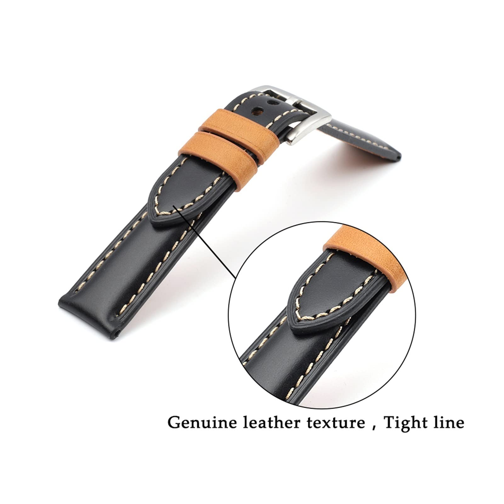 Leder-Uhrenarmband, 18 mm, 20 mm, 22 mm, 24 mm, Vintage-Uhrenarmband, Ersatz für Jede Uhr