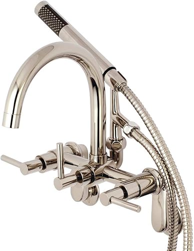 Kingston Brass AE8156DL Concord Clawfoot - Grifo para bañera (níquel pulido)