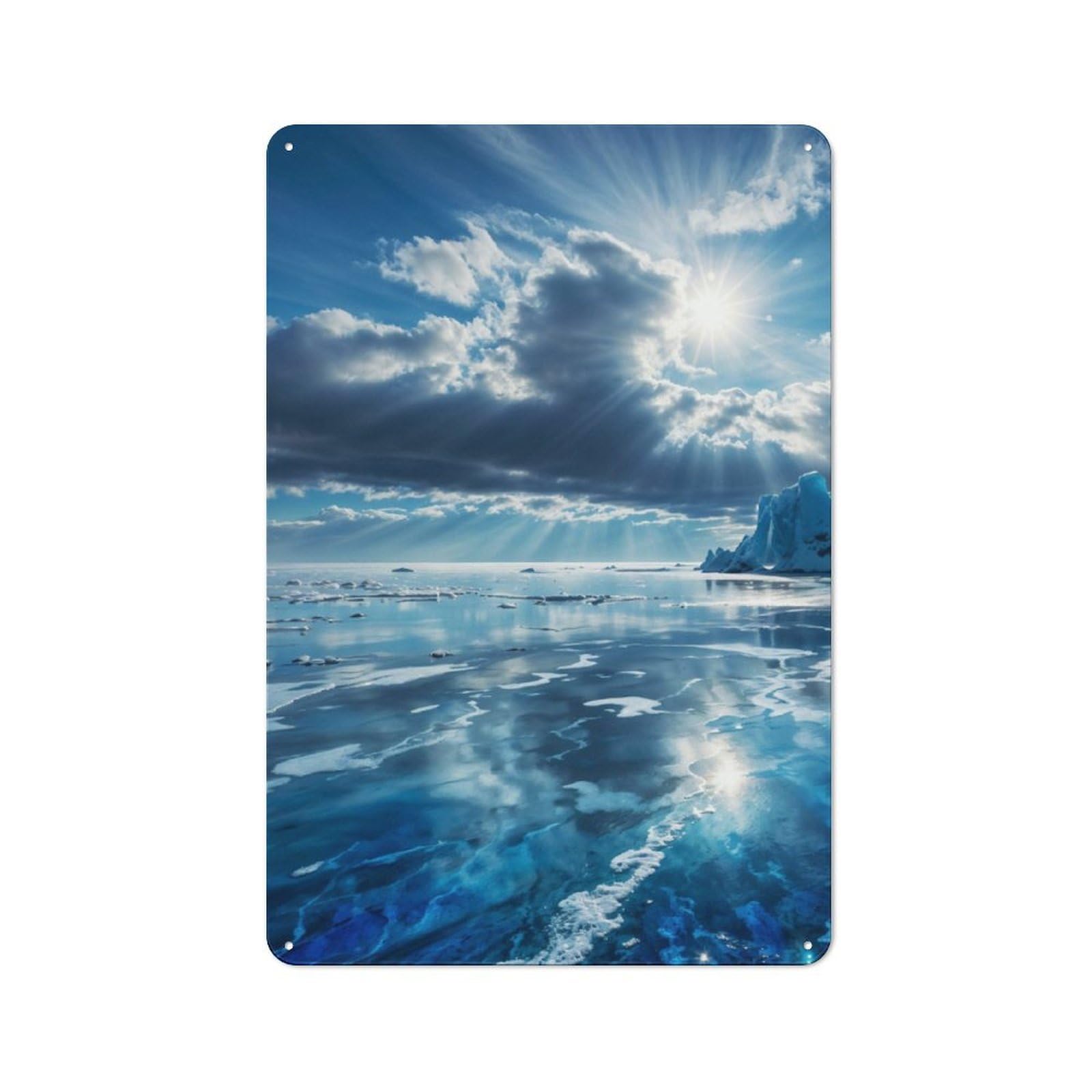 Junmoney Embrace On Lake Baikal P1 Retro Metal Wall Decor 30X20cm, Metal Sign For Pub, Home Bar, Shed Or Man Cave, For Relaxed Wall Styling