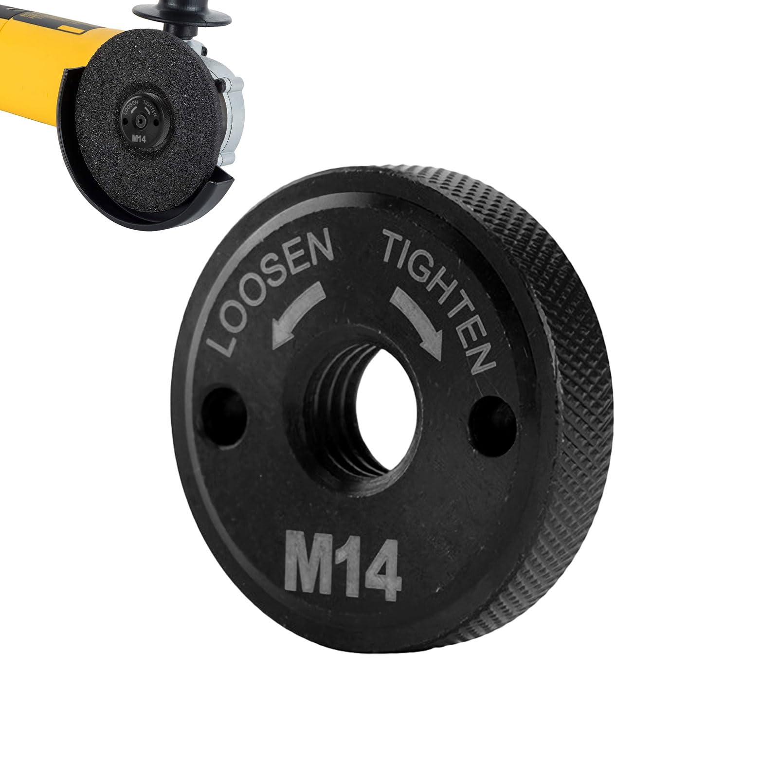 1PCS M14 Quick Release Nut,Angle Grinder Nut,Heavy Duty Self Locking Retaining Quick Release Angle Grinder nut for A ngle Grinder Fitting Part