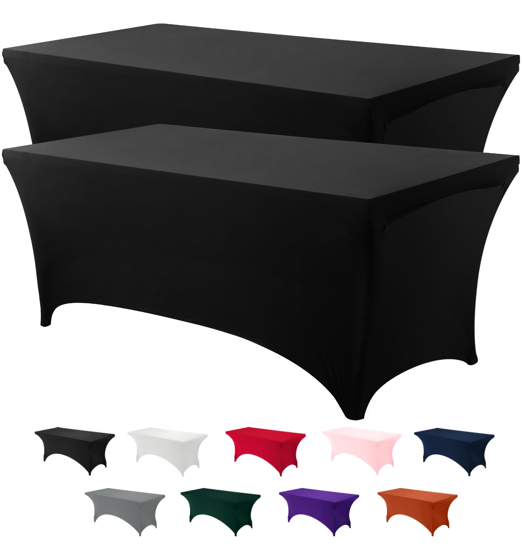Utopia Kitchen Spandex Tischdecke Enge, Passgenaue, Waschbar und Faltenfrei Tischdecke Outdoor für Veranstaltung, Hochzeit, Bankett & Partys