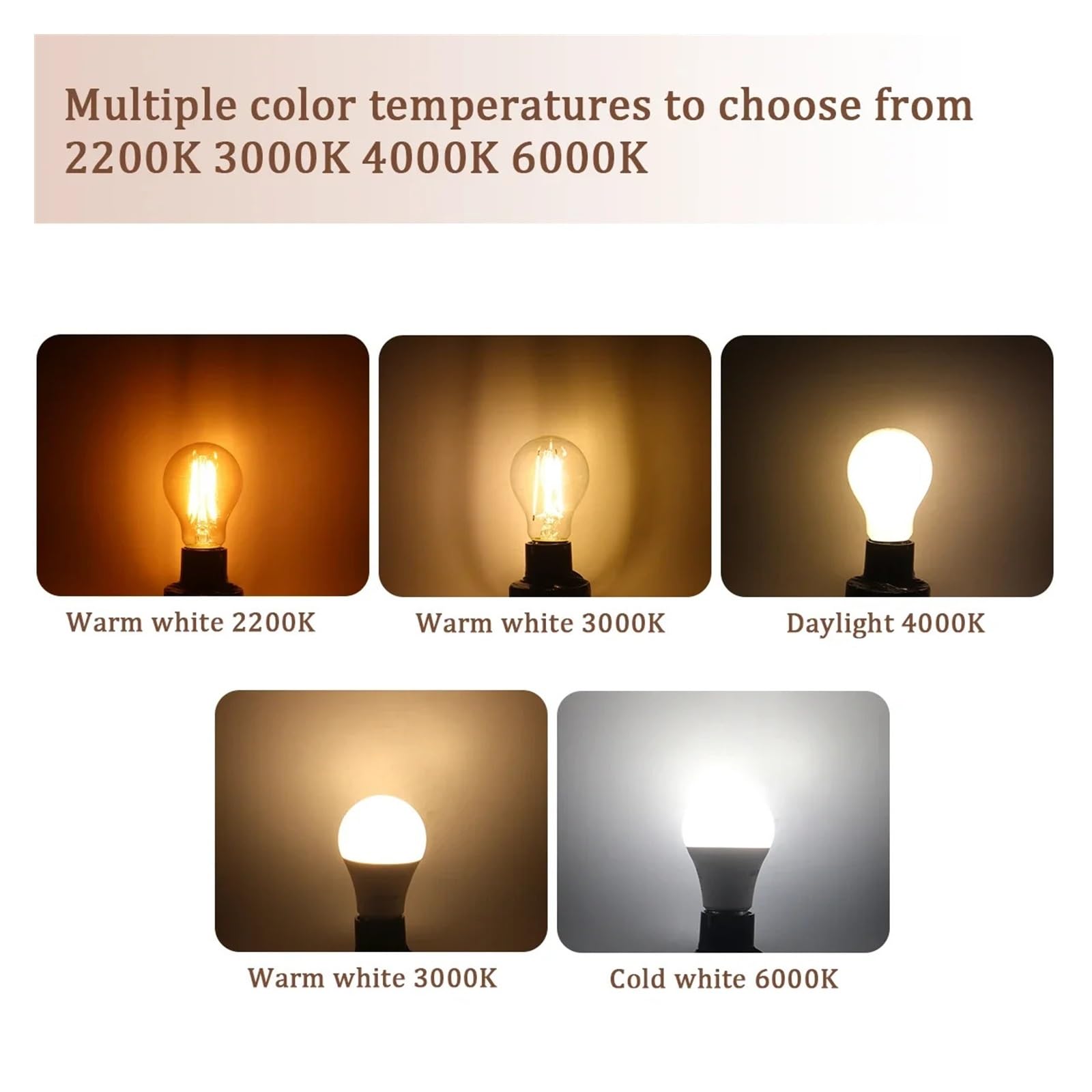 Bombilla LED de filamento superbrillante, 6 unidades, 9 W, E27, estilo retro Edison, dorada, de cristal transparente, 220 V, 120 V, vintage, B22, E14, LED GU10, foco de iluminación (6 unidades, dorad