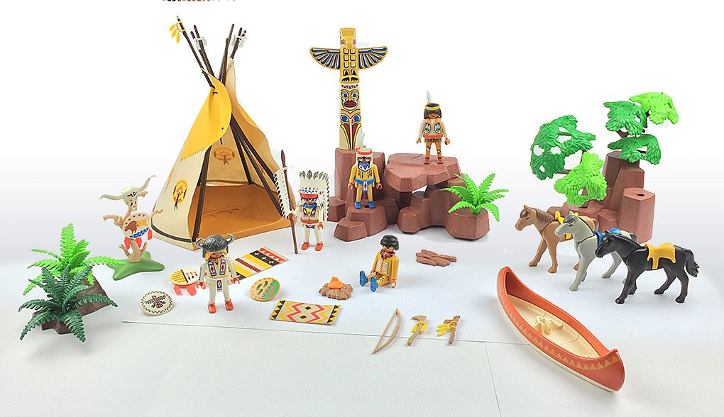 Playmobil - 3250 - Western - Tribu Indienne - Campement
