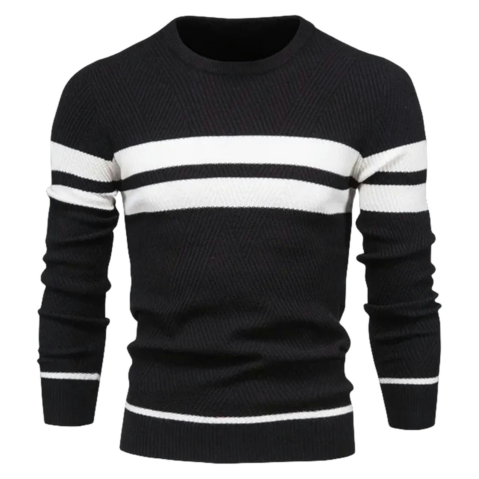 Pull automne hiver homme col rond pull sweat décontracté chaud et tendance - 7