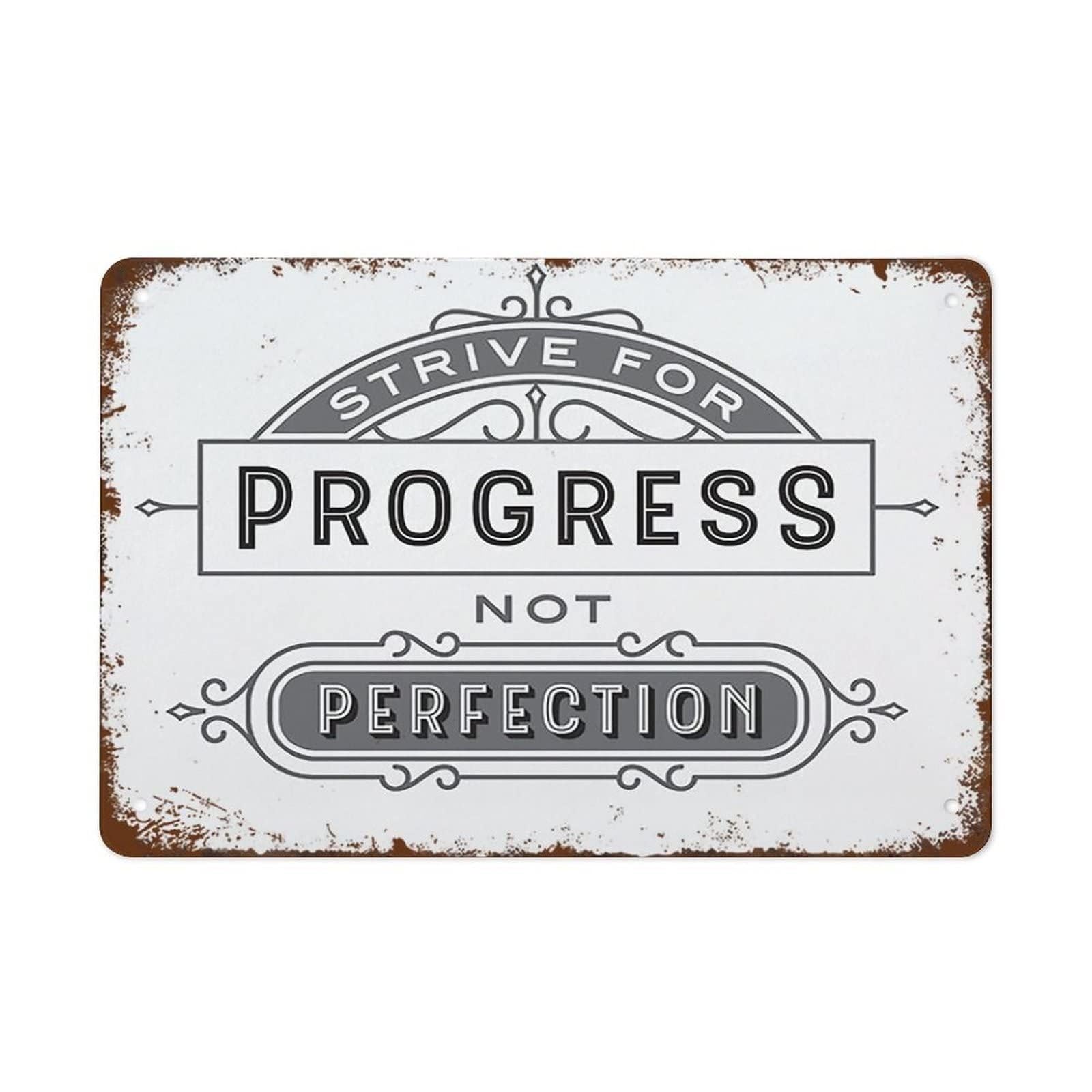 PKNVKZIDK Motivational Fitness Quote Sign Keep Moving Forward Vintage Metal Tin Plaque for Gym Home Office Wall Decor Inspirational Artwork 8 X 12 Inch