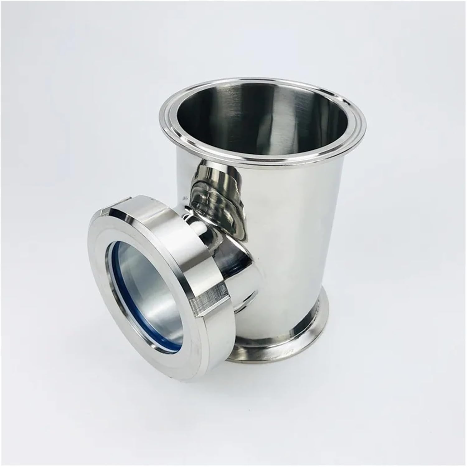 Sight Glass Union tee 3" Sight Glass Union Tri-Clamp Tee with Stainless Steel 304 Bubble Plate Set Distillation Lens Column SS304