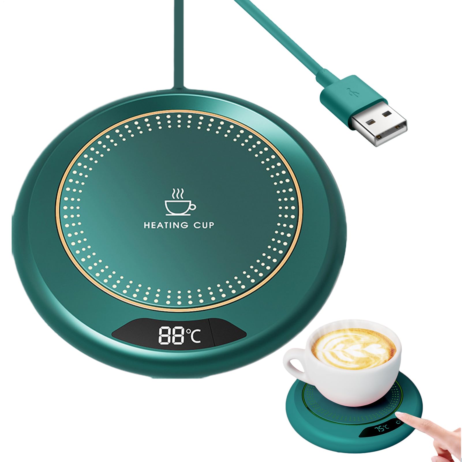 Scalda Tazze - 3 Livelli Temperatura Piastra Riscaldante USB Intelligente 20W | Dispositivo Riscaldante Per Cucina Sala Da Pranzo Regalo Casa,Accessorio Alimentare Termico per Bevande Calde