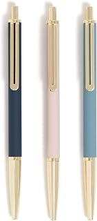 U Brands Gel Pens, Medium 0.7 mm Point Black Ink, 3 Count, Midcentury Geo