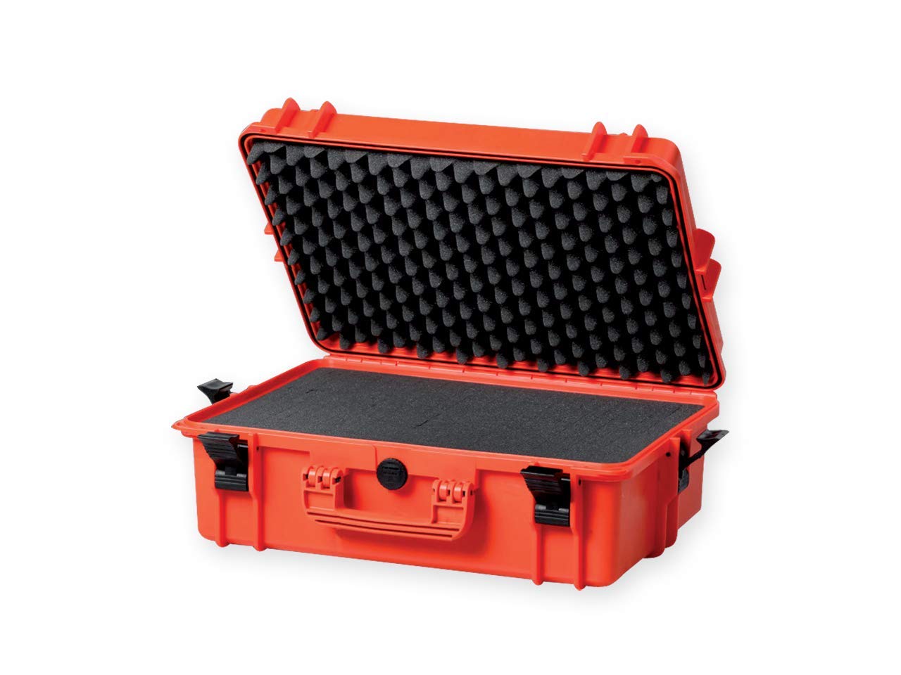 GIMA Case 430, Valigia in Plastica, Dimensione Media, Ermetica e Resistente, Con Inserti in Spugna Interna, Colore Arancione, Certificata IP67
