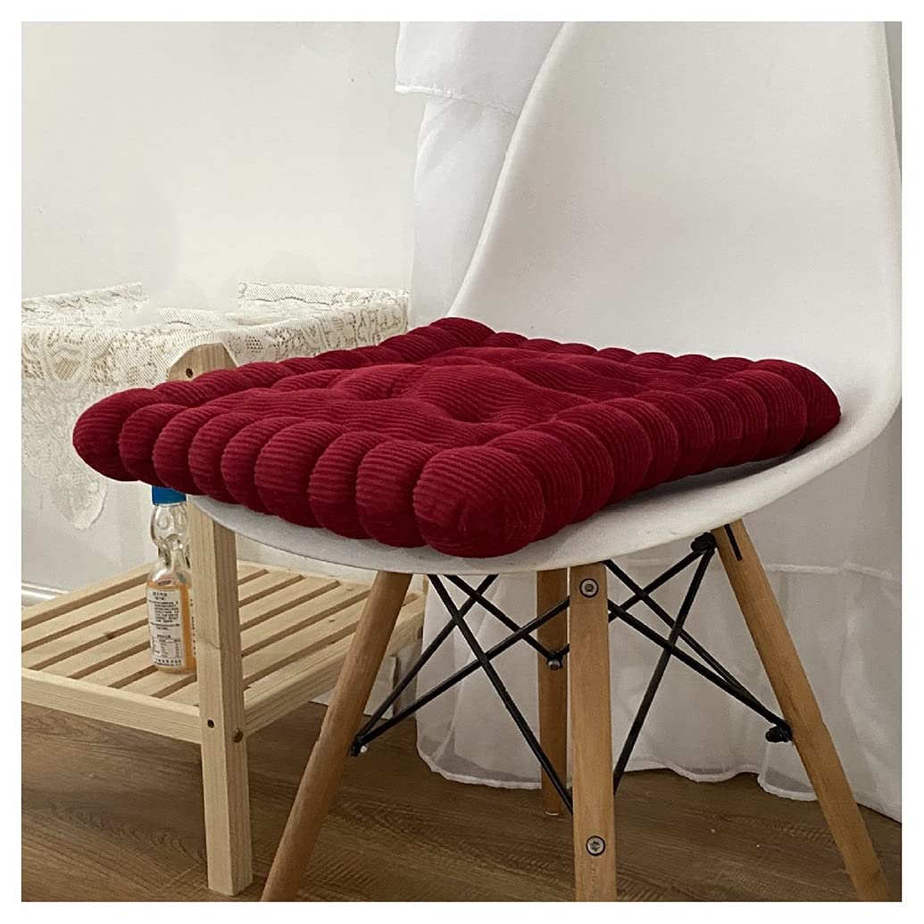 Coussin de siège épais en velours pour soulager le mal de dos sur chaise rigide