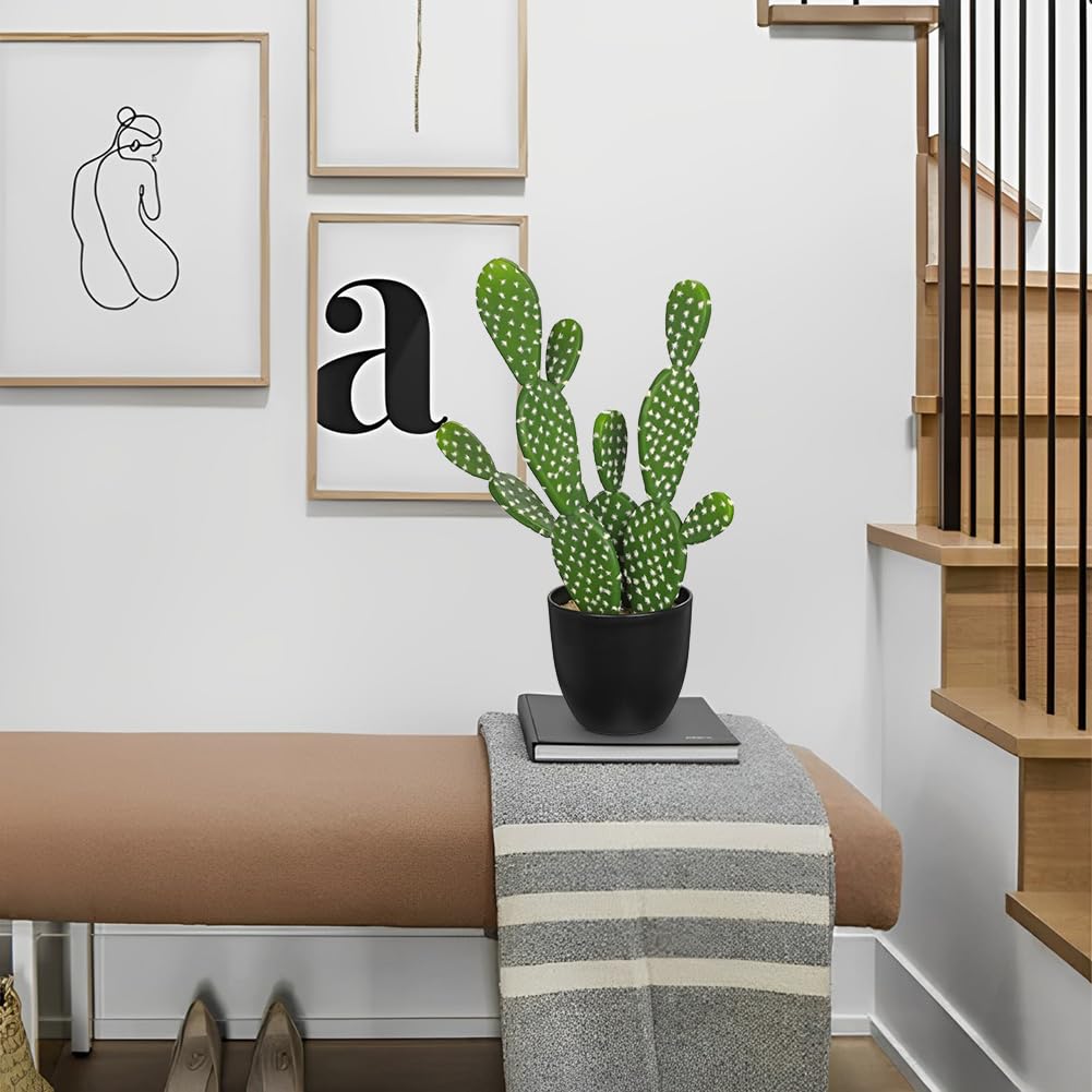 Oairse Pianta artificiale, 42 cm, cactus, pianta artificiale in vaso, piante grasse, decorazione Euphorbia Acrurensis Cactus, cactus, per casa, giardino, ufficio, regali di inaugurazione della casa