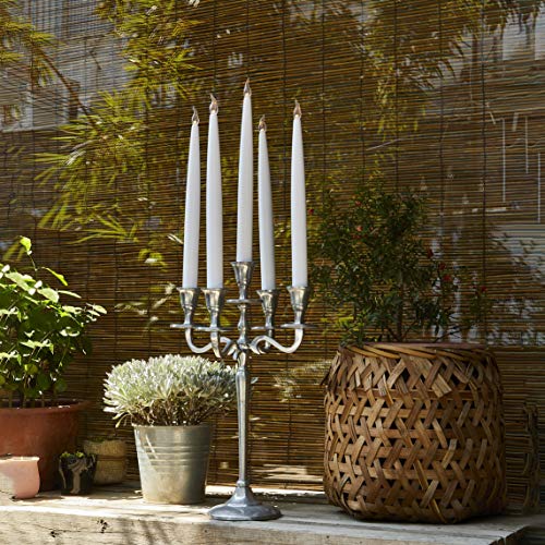 Furora LIGHTING White Taper Candles, Window Candles, Candle Lights, Long Candles, Battery Powered Candles, Electric Candles Window Lights with 6 Hour Timer Function - White 11.5", Pack of 4
