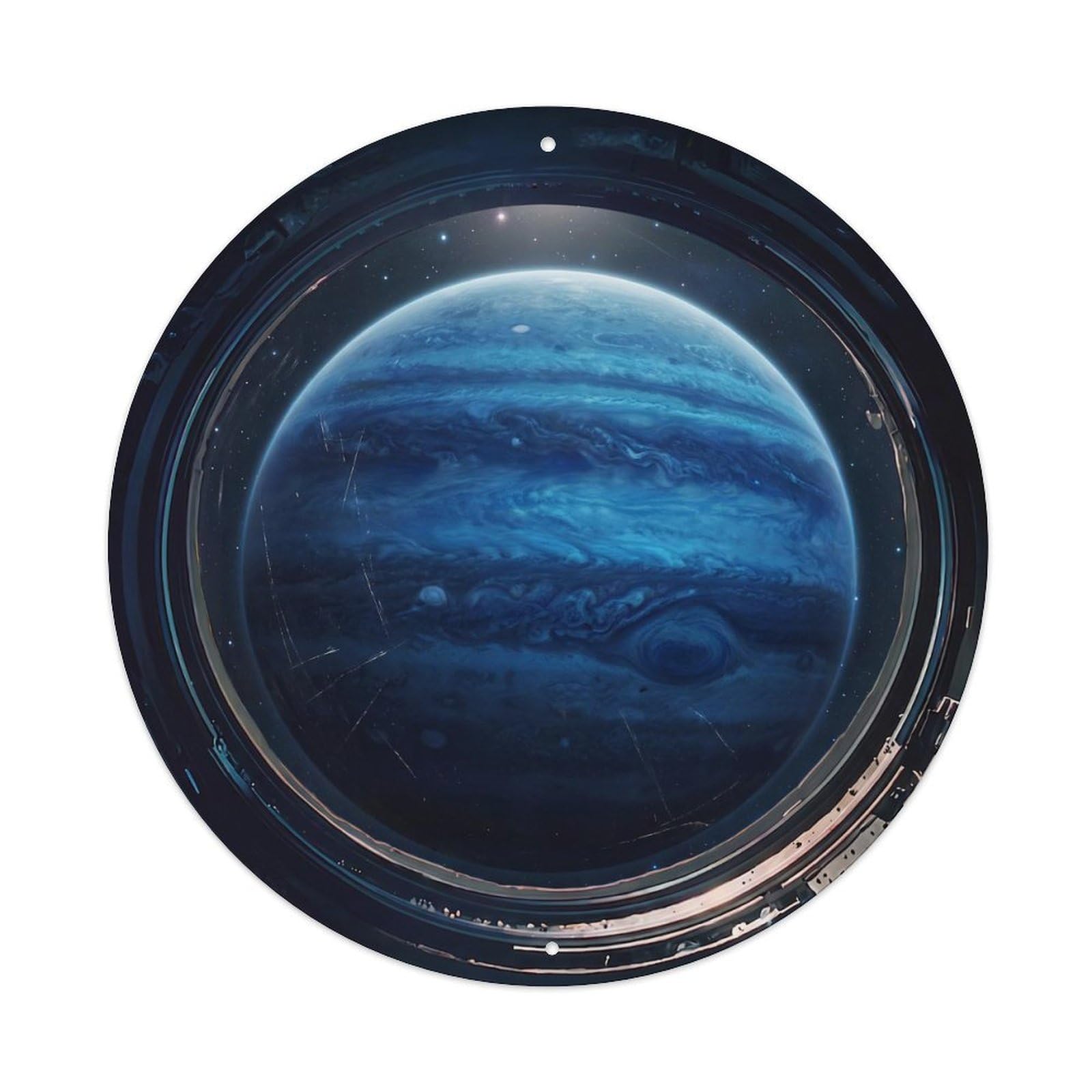 Deep Blue Ice Giant View Metal Tin Sign